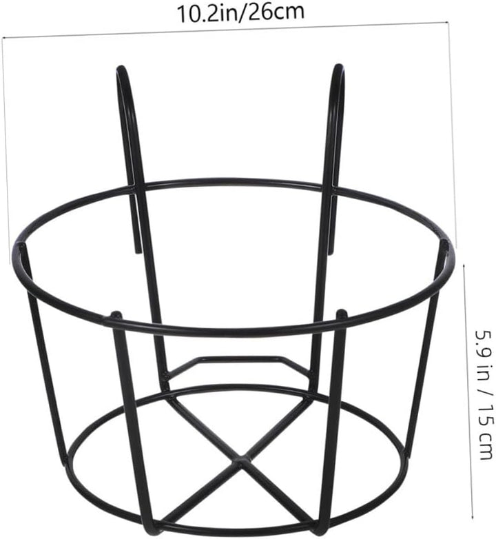 Yardwe Metall Blumentopfhalter 2 Stück mit Schwarzem Eisenrahmen Hängende Pflanzenhalterung für Gelä