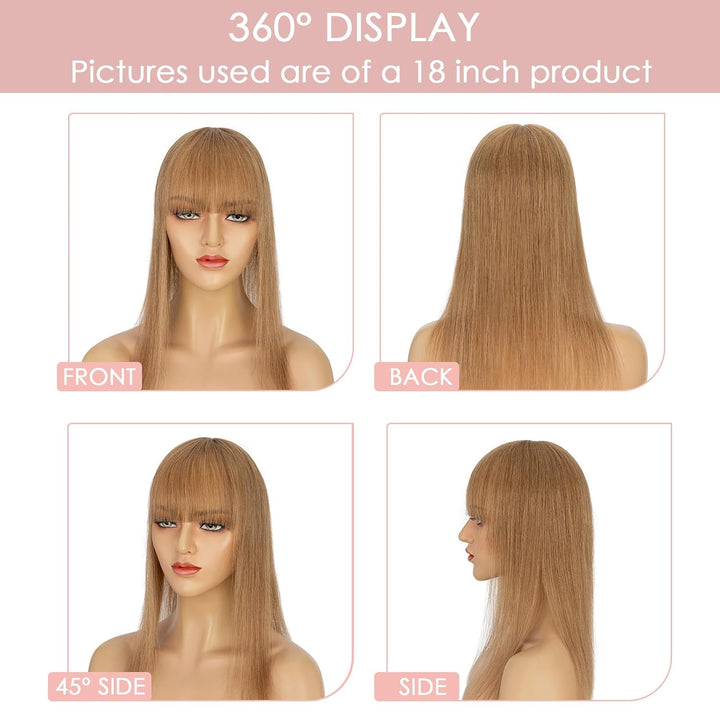 Silk-co Topper Extensions Haarteile Echthaar Clip in Extensions Echthaar Weich Natürlich Glatt Toupe