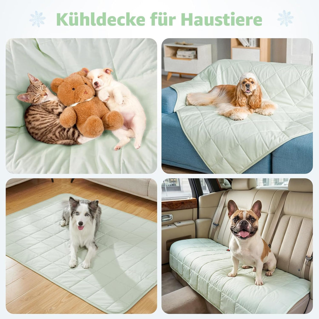 PICK FOR LIFE Kühldecke Hunde Q-MAX>0.4 Waschbare Hundedecke Sommer Doppelseitige Kühlende Haustierd