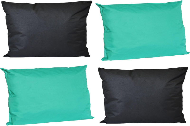JACK 4X Outdoor Lounge Kissen 30x50cm viele Farben Dekokissen inkl. Füllung Wasserfest Sitzkissen Ga