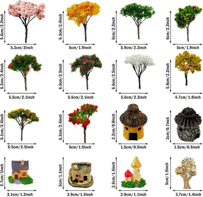 Cayway 83 Stück Miniatur Feengarten Zengarten Zubehör, Miniatur Ornament Kit, Miniatur Gartendekorat