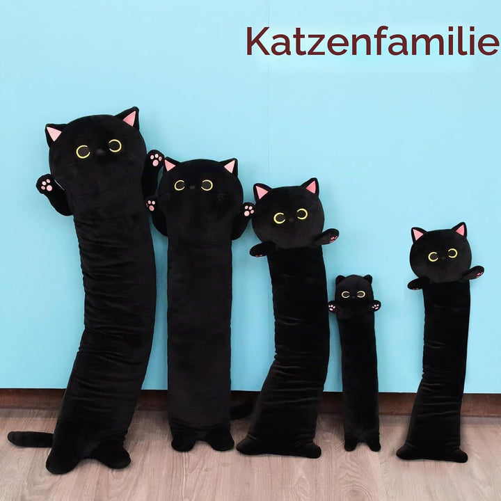 80CM Lange Katze Plüsch Körperkissen, Lange Katze Kuscheltier Stofftier Katzen Kissen Plüschtiere，Ka