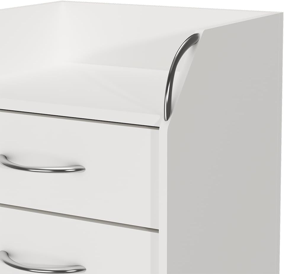 Vicco Rollcontainer Gwendolyn, Weiss, 40 x 36 cm mit 4 Schubladen