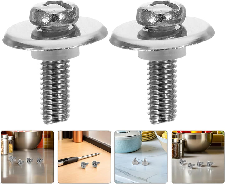 VICASKY 50 Stück Topfdeckelschrauben Edelstahl M5 mit Silikon und Metall Unterlegscheiben Universell
