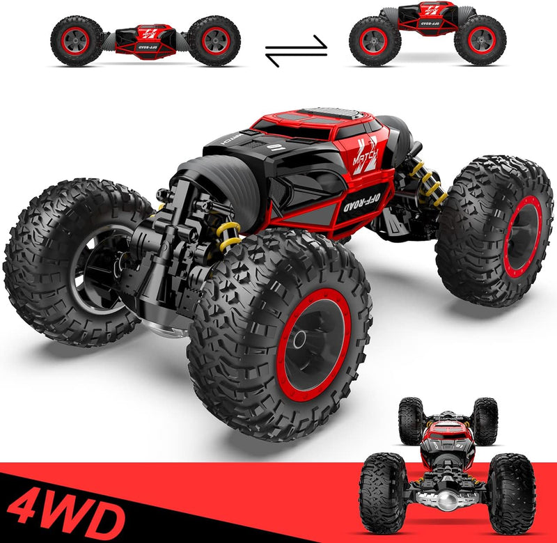 BEZGAR TD141 Ferngesteuertes Auto - 4WD 2.4GHz RC Auto für Kinder, Verwandeln Auto Spielzeug Stunt c