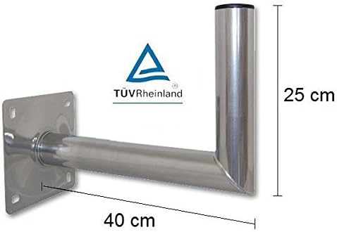 HD Sat Anlage 80cm Spiegel + Opticum Quad LNB für 4 Teilnehmer + 50m Kabel + 40cm Wandhalter (3 Farb