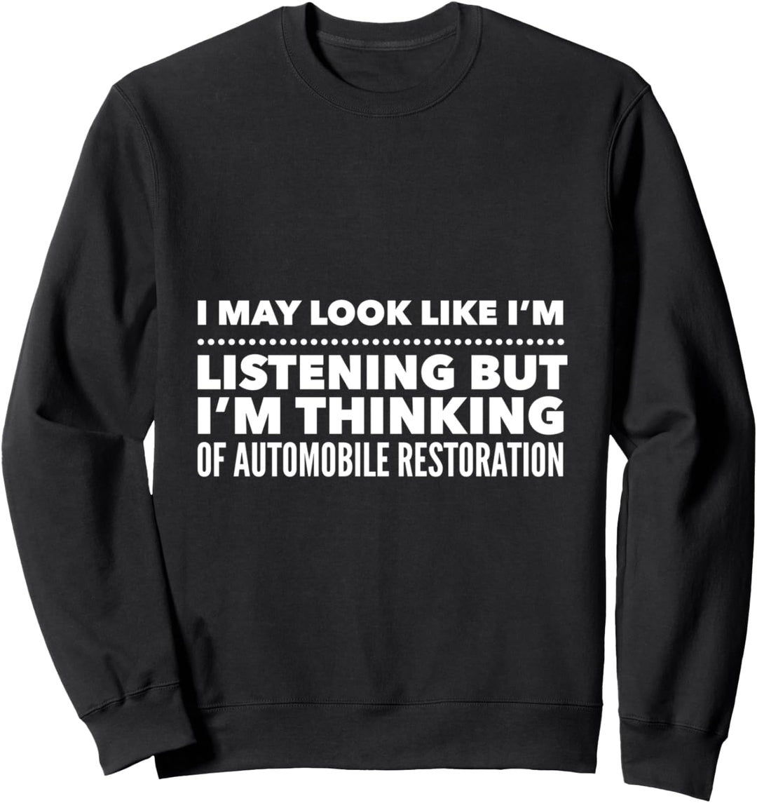 Ich sehe vielleicht so aus, als würde ich zuhören, aber an Sweatshirt
