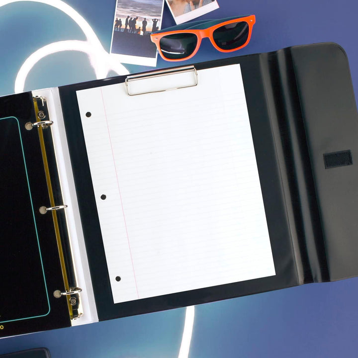 Trapper Keeper Binder, Retro-Design, 2,5 cm Binder inklusive 2 Ordner und extra Tasche, Metallringe