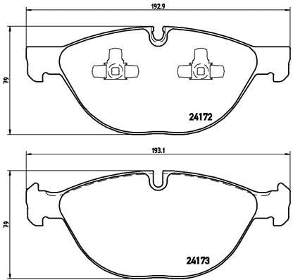 Brembo P 06 058 Bremsbelagsatz, Scheibenbremse - (4-teilig)