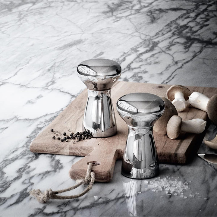 Georg Jensen GJ 224322 Bistro Salz Pfeffermühle Set aus 2 Stück, Edelstahl, stainless steel, 1,12 x