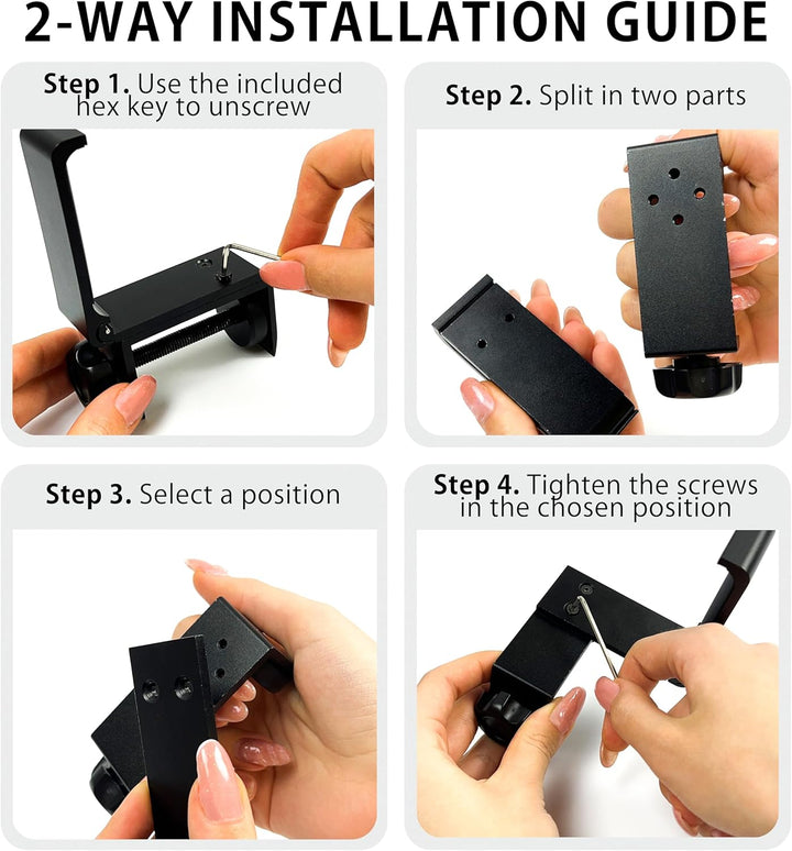 MyGadget Kopfhörer Halter [ 90 Grad Drehbar ] - Faltbarer Headset Ständer aus Metall - Universal Hal