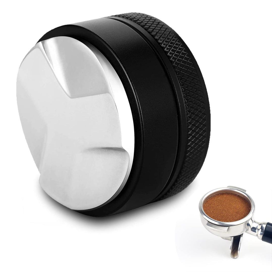 Distributor, 304 Edelstahl Leveler 53 mm, Werkzeug zum Nivellieren von Gemahlenem Kaffee, Schwarz 53
