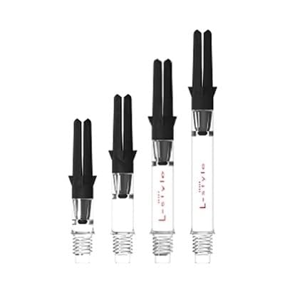 LSTYLE Carbon Dart Shafts: Spins - for Soft Tip and Steel Tip Darts 13.0MM Transparent, 13.0MM Trans