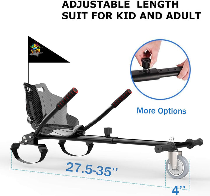Hoverkart-Sitz für Scooter und Gokart – Sitzaufsatz für Hoverboards, Hovergokart für Hoverboards, Si