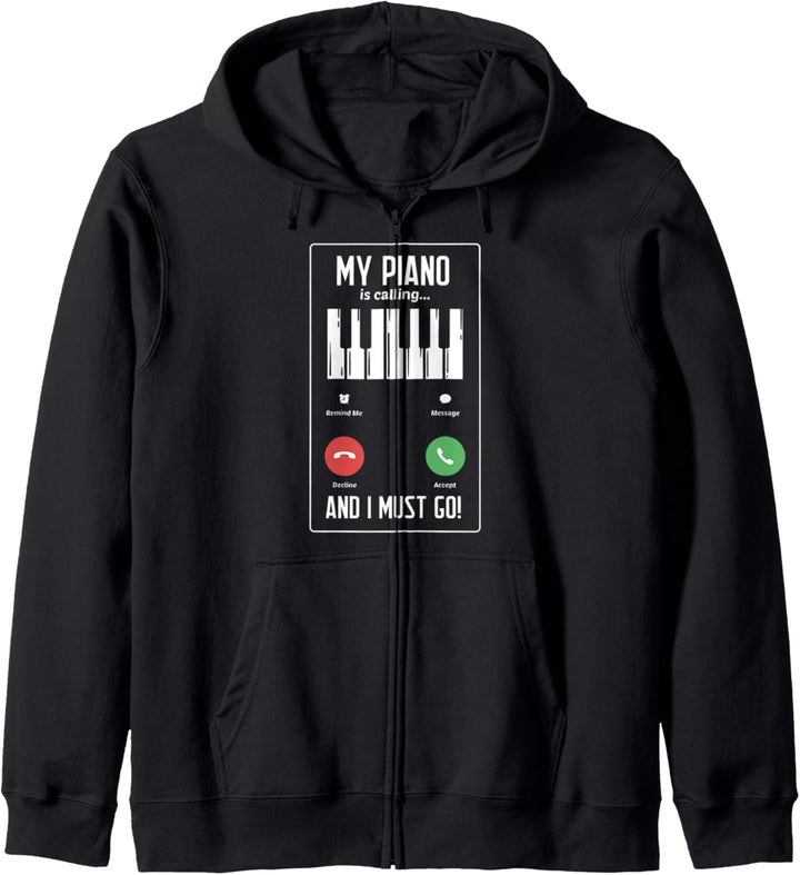 Klavier - My Piano Is Calling And I Must Go Kapuzenjacke