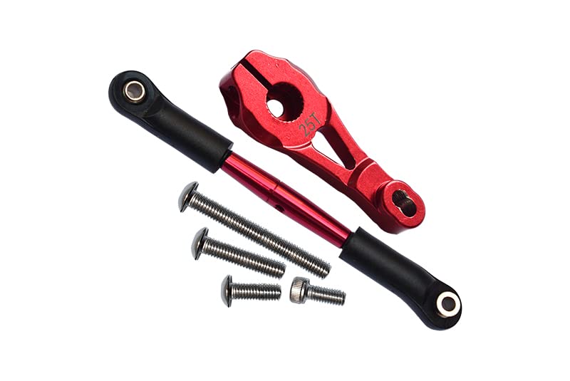 Traxxas TRX-4 / TRX-6 G63 Tuning Teile Aluminum Servo Horn with Steering Link - 8Pcs Set Red