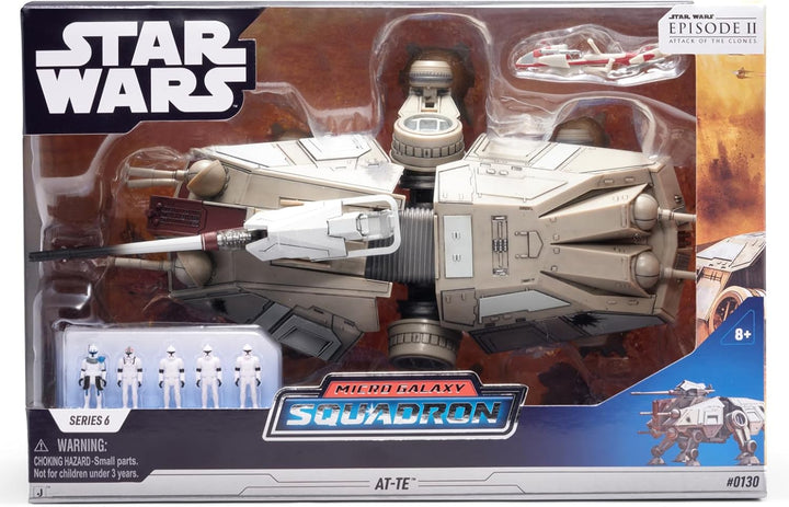 Star Wars Micro Galaxy Squadron SWJ0167 - at-TE, offizielles 23 cm Fahrzeug mit Figuren