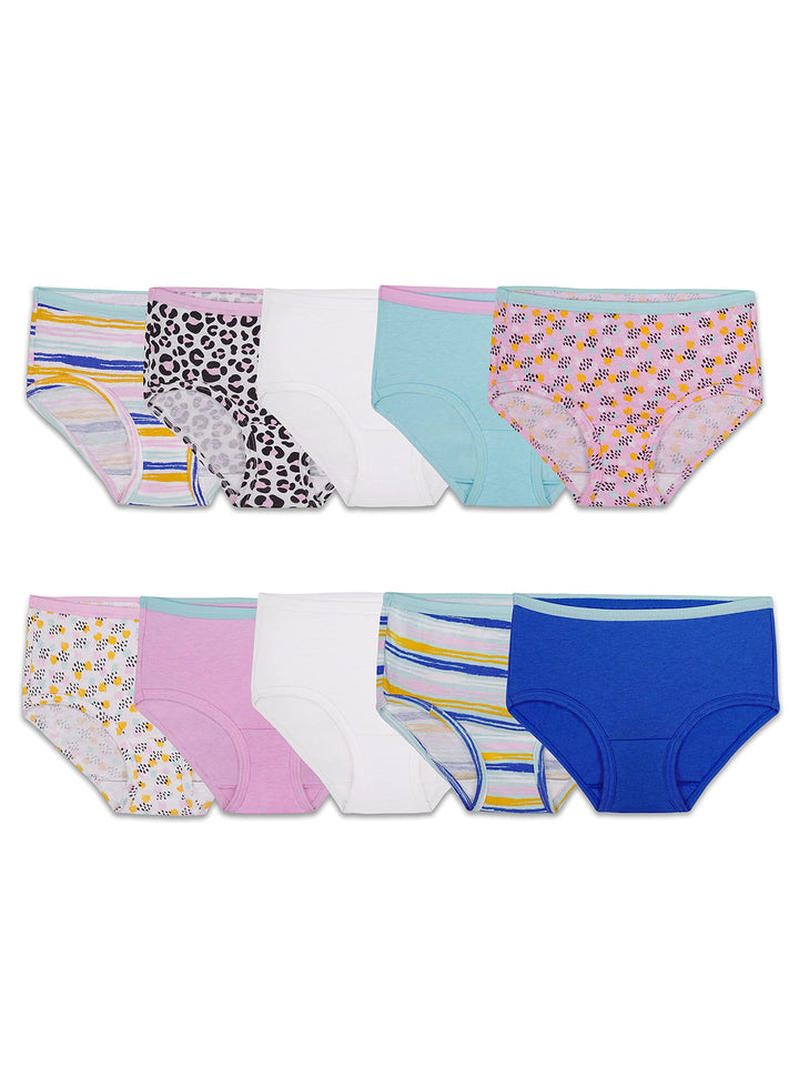 Fruit of the Loom Mädchen Cotton Brief Underwear Multipacks Slip (14er Pack) 4 Slip – 10er-pack – We
