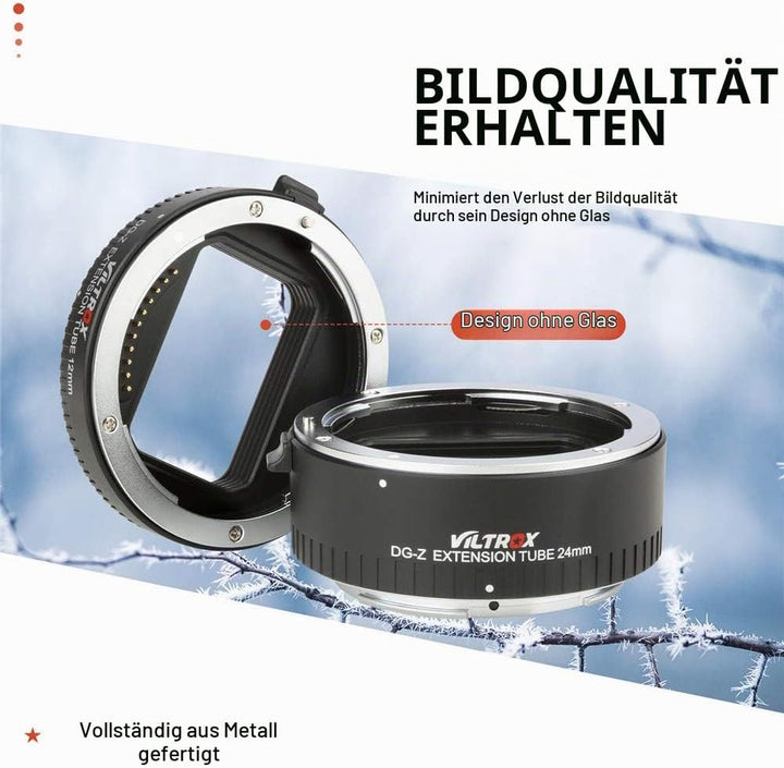 Viltrox DG-Z Autofokus Zwischenringe Makro Verlängerungsring-Set 12mm+24mm für Nikon Z-Mount Z6 Z7 Z