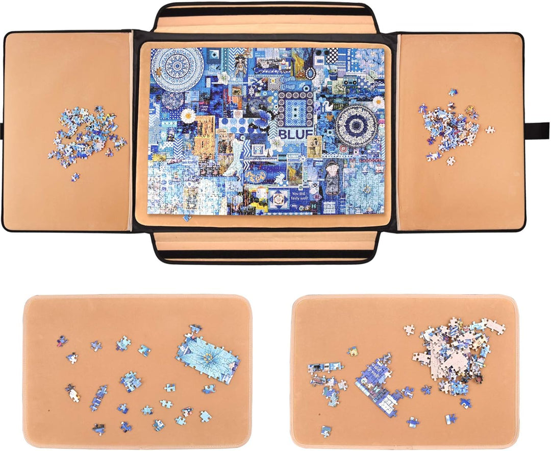 Truwheelz 1500 Teile Puzzlebrett, tragbares Puzzlebrett, Puzzletischplatte, Puzzle-Aufbewahrung mit