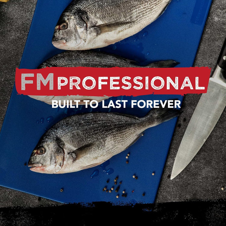 Schneidebrett aus Kunststoff Extra Gross – Farbe Blau: Für Fisch – Farbcodierung nach HACCP – Profi