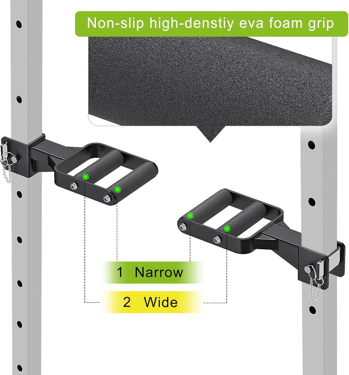 Kipika Muti-Grip Dip-Barren-Aufsatz für 5,1 x 5,1 cm und 7,6 x 7,6 cm Power-Rack, breite und schmale