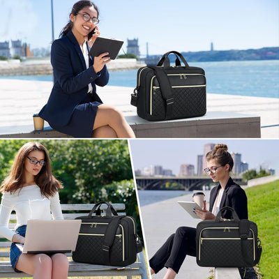 NEWHEY Laptoptasche 17,3 Zoll für Damen Laptop Aktentasche Computertasche Laptop Tasche Business Not