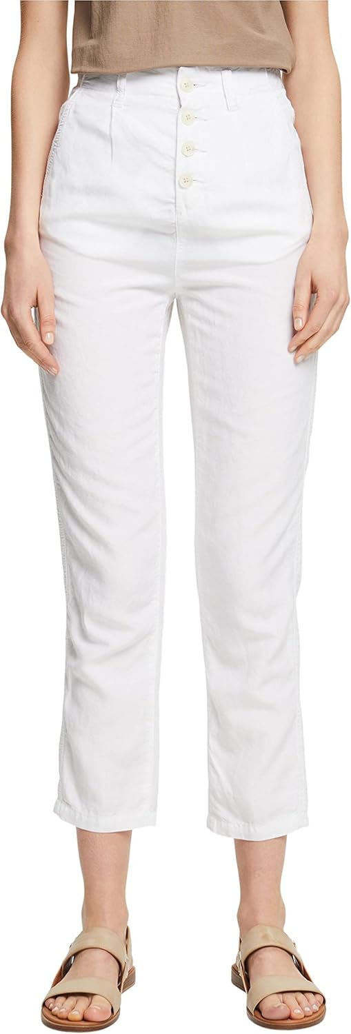 ESPRIT Damen Hose 30 100/White, 30 100/White