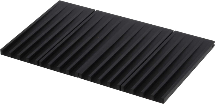 Yamazaki 3835-P Home Faltbares Abtropfgestell – Küche Geschirr Abtropfmatte, Silikon, Schwarz One Si