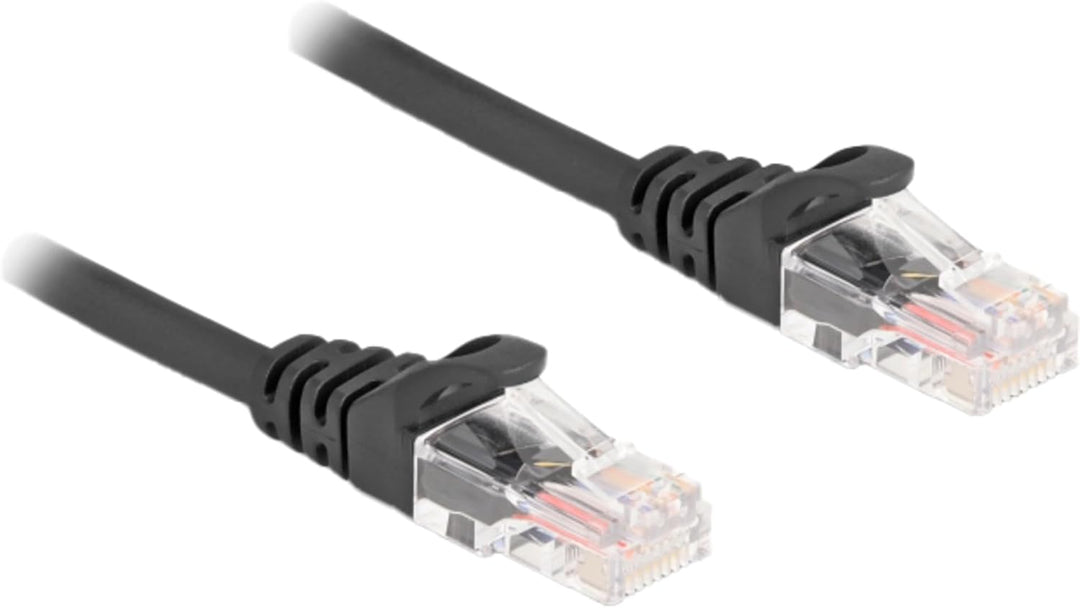 DeLOCK RJ45 Spiralkabel Stecker zu Stecker Cat.5e 3 m schwarz