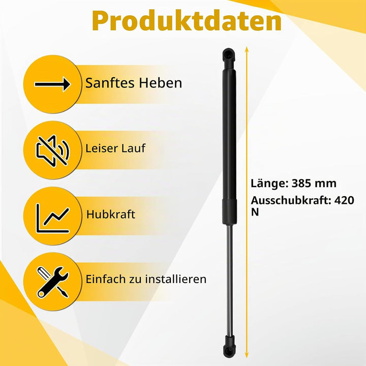 2 Stück Gasfeder Heckklappe Kompatibel mit Renault Twingo 2 2007-2014, Gasdruckfeder Heckklappendämp