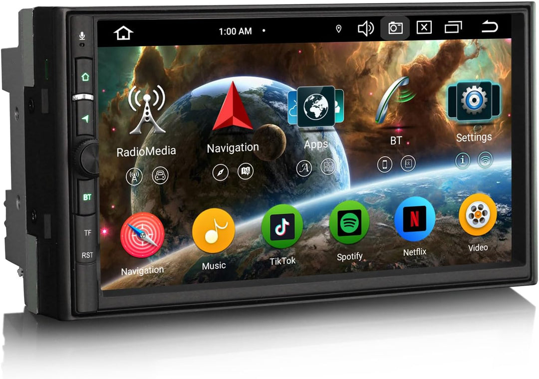 Erisin Android 14 8-Kern 4GB RAM+64GB ROM Doppel Din Autoradio mit GPS Navigation 7 Zoll Touchscreen