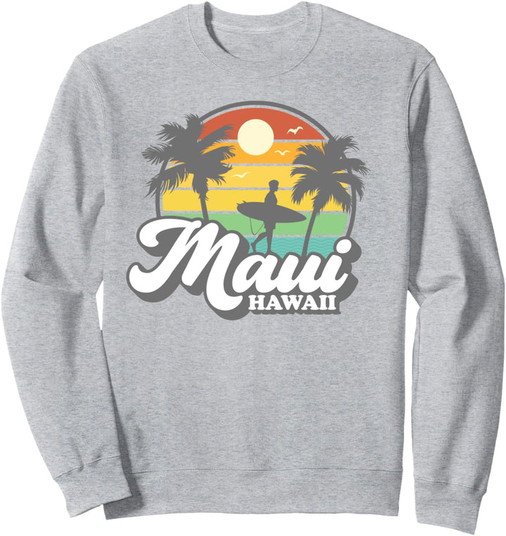 Maui Hawaii Hawaii Beach Surfen Retro 70er 80er Vintage Sweatshirt