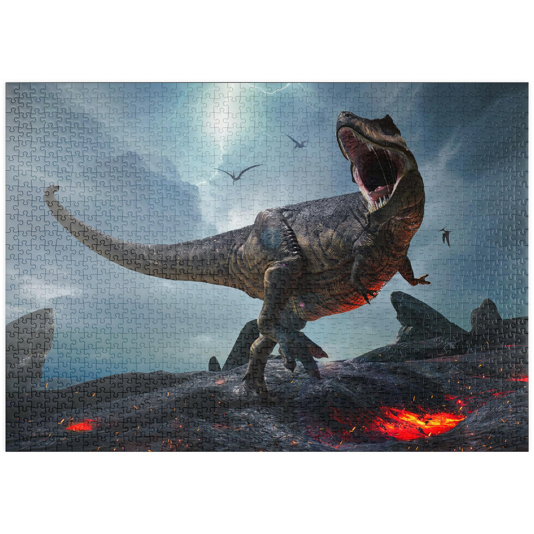 Tyrannosaurus Rex, in Einer Rauen prähistorischen Welt - Premium 1000 Teile Puzzle - MyPuzzle Sonder