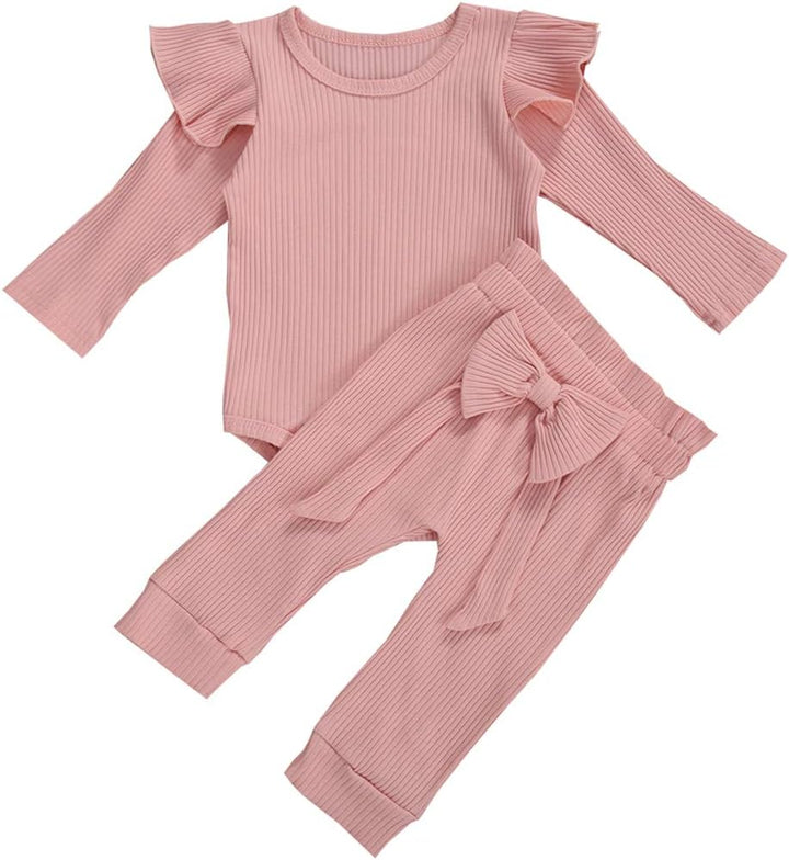 Geagodelia Babykleidung Set Baby Mädchen Kleidung Outfit Langarm Body Strampler + Hose Neugeborene W