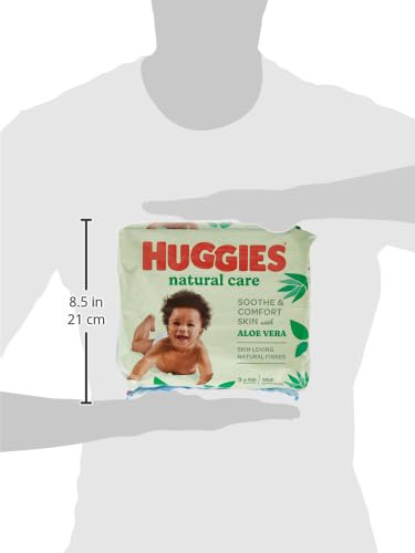 Huggies Natural Care Babytücher, 3 Packungen à 56 Stück (168 Tücher)