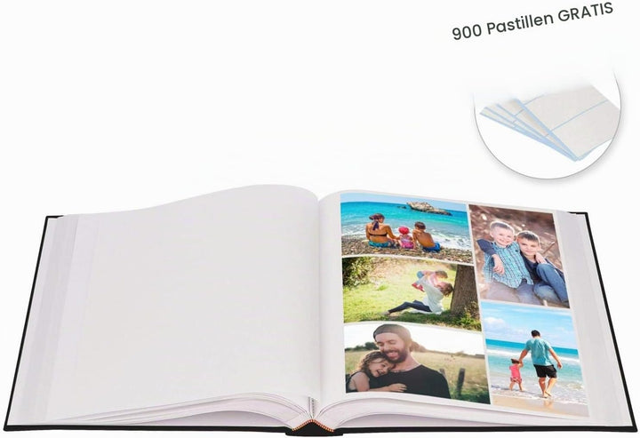 Brepols 2 Stück Foto-Alben, traditionell, Jumbo 100 Seiten für 500 Fotos 10 x 15 – Schwarz
