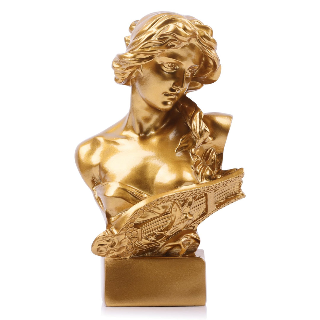 LCCCK 15.2 cm H Gold Aphrodite Statue Skulptur, Harz Griechische Mythologie Büste Statue, für Kokett