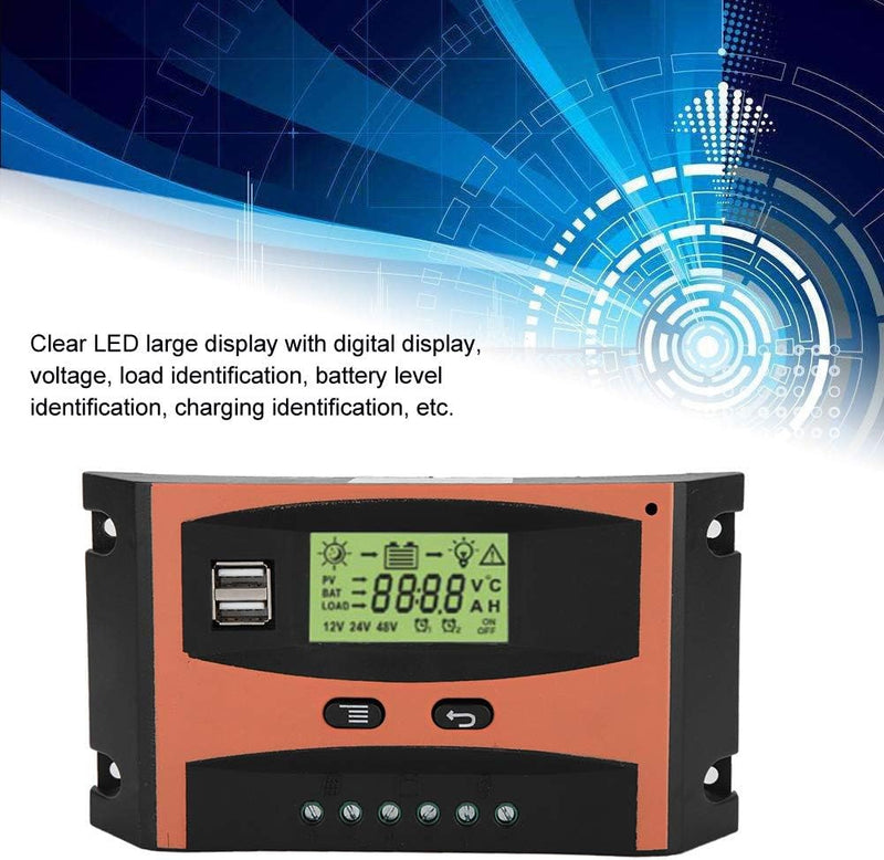 Fydun MPPT Laderegler PCB Platine Solar Panel Regler 12 V / 24 V LCD Anzeige Automatische Batterie C