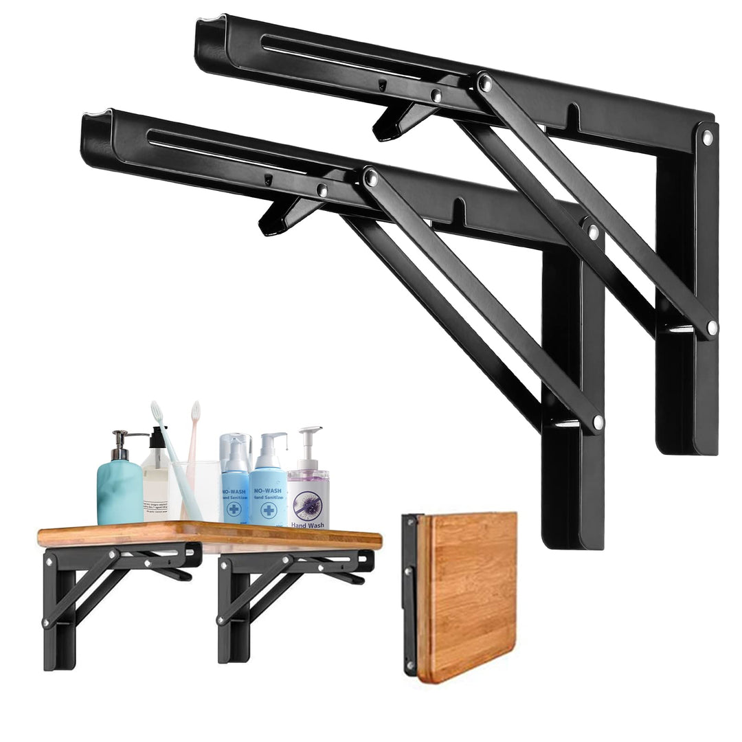 Klappkonsole 400MM, 2 Stück Klappkonsole Schwerlast, Edelstahl Klapptisch Wand, Klappregalhalterunge