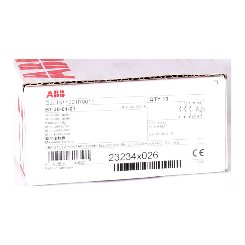 Abb GJL1311001R0011 B7-30-01-01 24V 40-450Hz Minicont New NFP (10pieces)