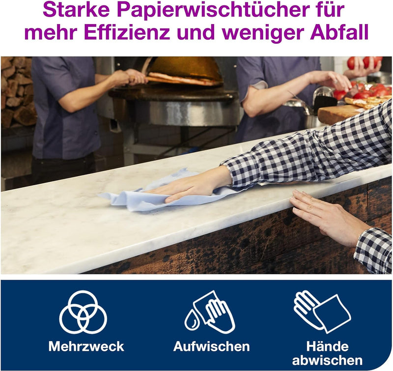 Tork Reflex Starke Mehrzweck-Papierwischtücher Blau M4, SmartCore, 6 × 450 Blatt, 473391 Für M4 Inne