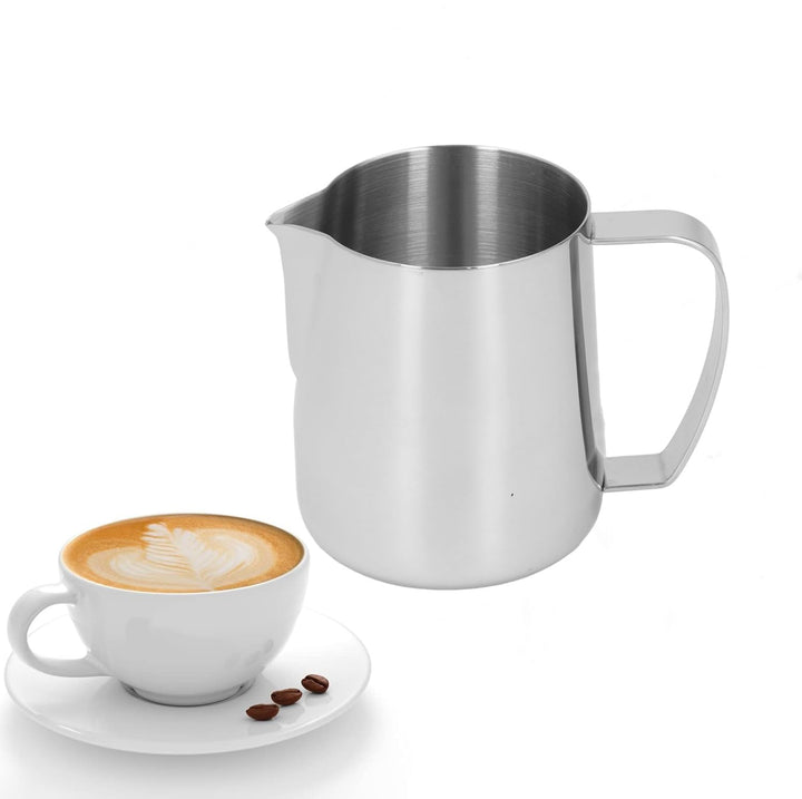 Milchkännchen, 450 Ml, 304 Edelstahl, Milchaufschäumer, Kaffeekaraffe, Cappuccino, Milchaufschäumer,