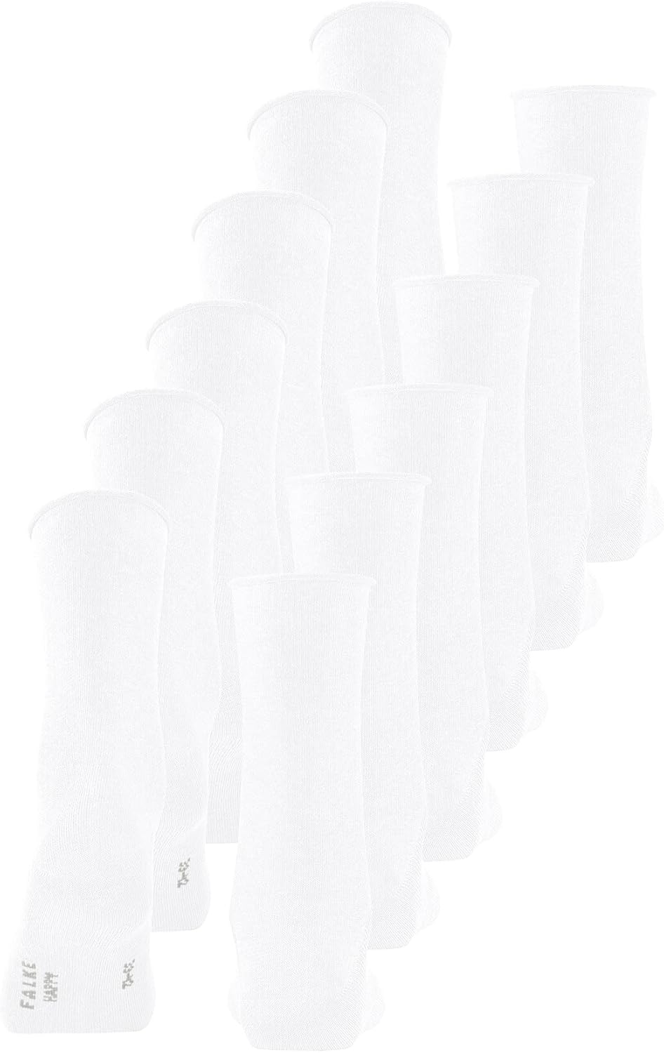 FALKE Damen Happy 6-Pack Socken atmungsaktive Baumwolle verstärkte Damensocken mit druckfreiem Rollb