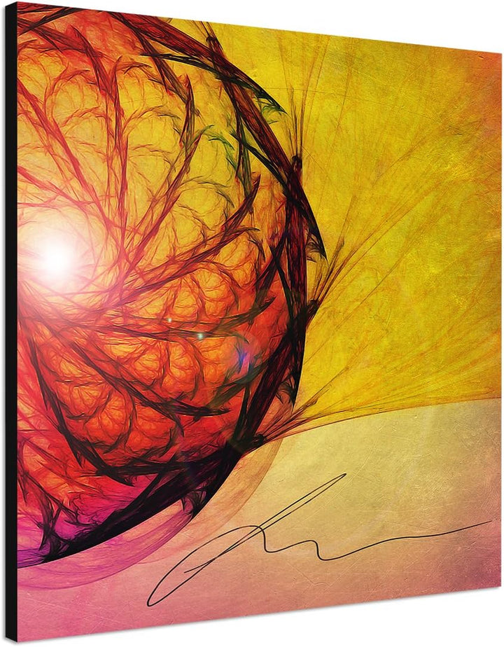 Paul Sinus Art Modernes Wandbild Abstrakt016_60x60cm Abstrakte Kunst Kunstdruck auf Leinwand Zeitlos