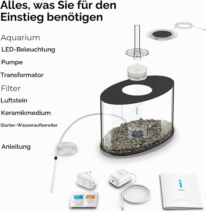 biOrb LOOP 15 LED Aquarium, 15 Liter - Aquarien Komplett-Set mit patentiertem Filter-System, Acryl-B