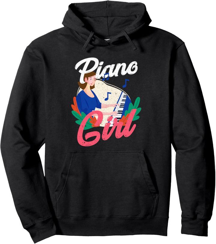 Klavier Mädchen Pianist Klavierspieler Piano Damen Klavier Pullover Hoodie