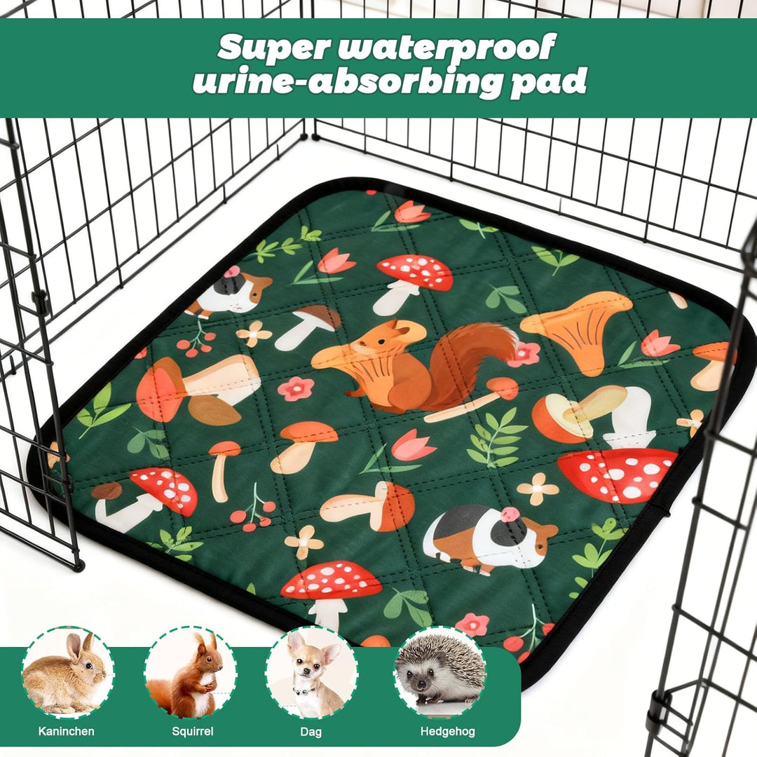 Wiederverwendbare PIPI Pads, 4 Stück wasserdichte & Schnell Saugfähige Puppy Pads für Meerschweinche