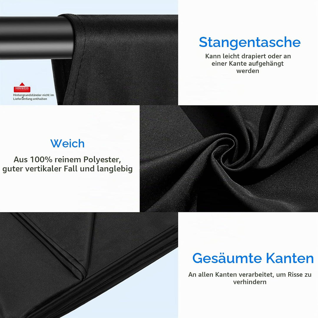 Neewer 3 x 3,6 M PRO Photo Studio Premium Polyester Faltbarer Hintergrund Hintergrund für Fotografie