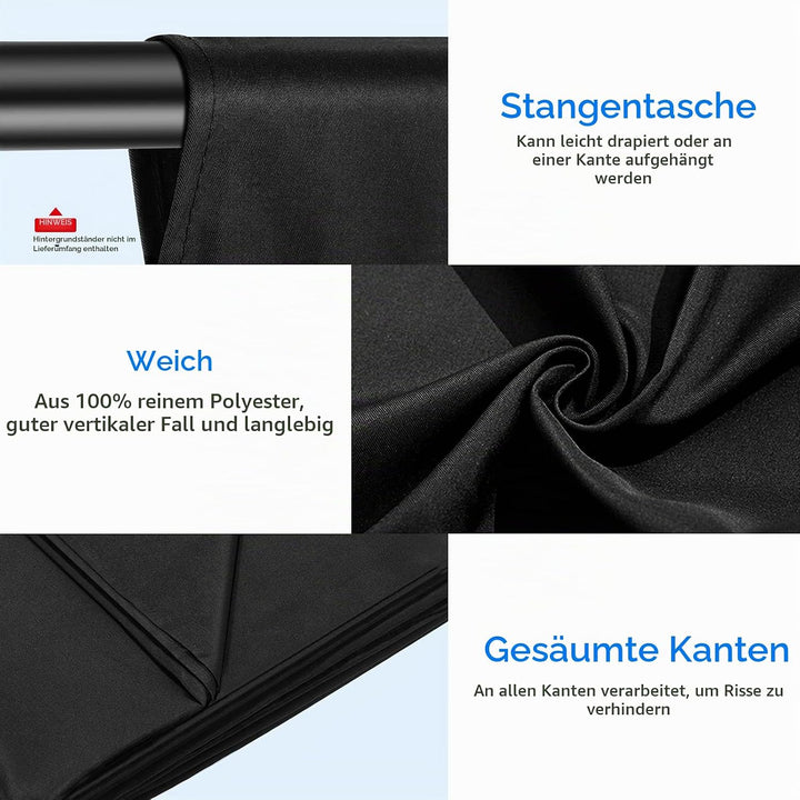 Neewer 3 x 3,6 M PRO Photo Studio Premium Polyester Faltbarer Hintergrund Hintergrund für Fotografie